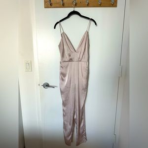 Dusty Pink Lovers + Friends Jumpsuit